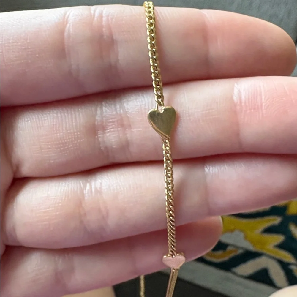 Madewell Gold Plated Heartstrings Choker Necklace - Picture 7 of 7